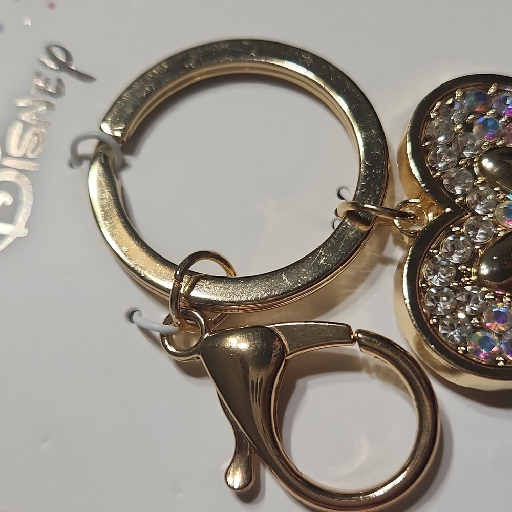 Disney Gold Heart Keychain with Pink and Gold Accents - Picture 3 of 3